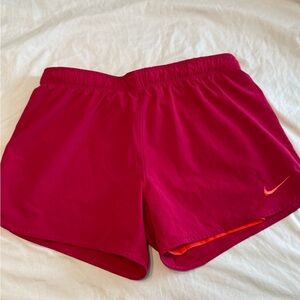 Nike Women's Fuchsia and Orange Athletic Shorts